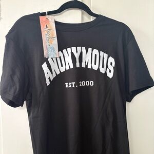 Men's Short-Sleeve Black Graphic Tee - ANONYMOUS EST. 2000